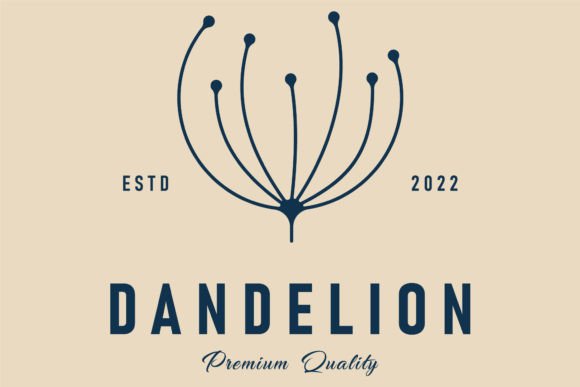 Dandelion Flower Logo Icon Minimalist Review