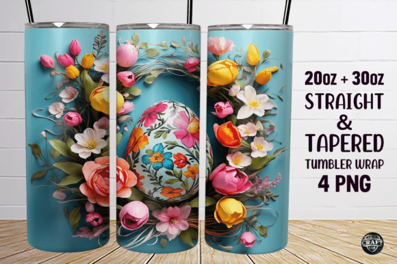 Easter Egg with Floral Tumbler Wrap 20oz Review