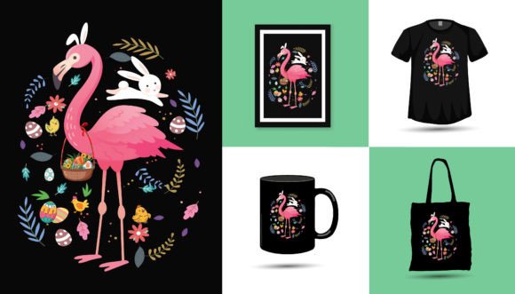 Easter Floral Flamingo T Shirt Design Review