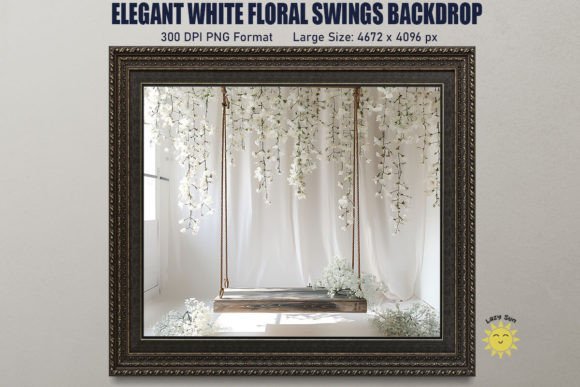 Elegant White Floral Swings Backdrop Review