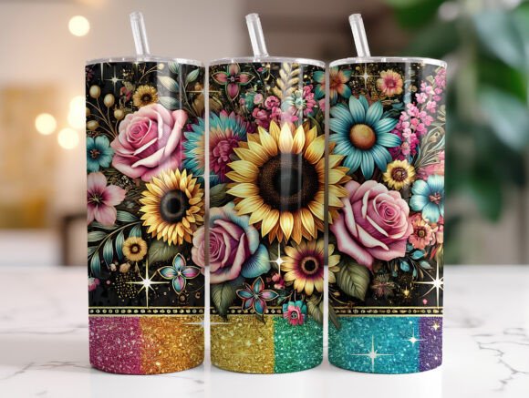 Floral 20oz Tumbler Wrap PNG Sublimation Review