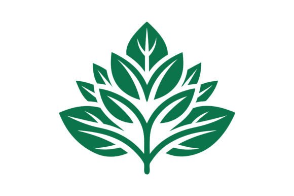Floral Leaf Icon Silhouette Vector Review