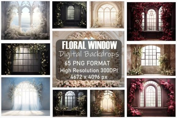 Floral Window Fine Art Backdrops Bundle Review