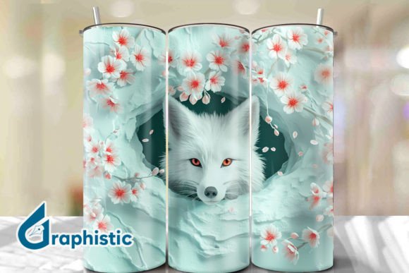 Fox Floral Break Through Tumbler PNG10: A Designer's Review
