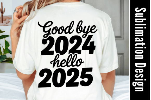 Good Bye 2024 Hello 2025 PNG Design