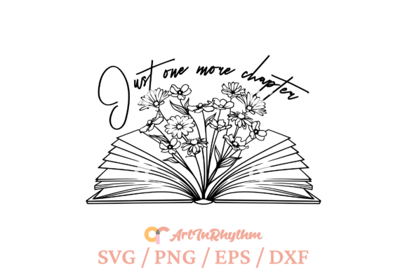 Just One More Chapter Svg, Book Svg File Review