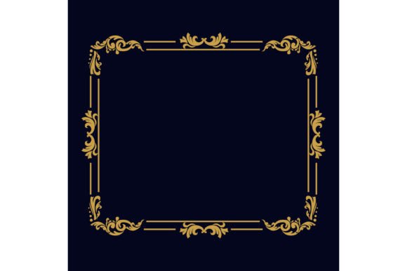 Luxury Golden Floral Pattern Border Art Review