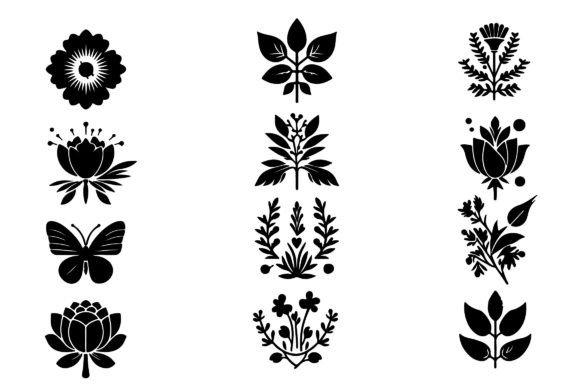 Nature Icon Butterfly Floral Editable Review