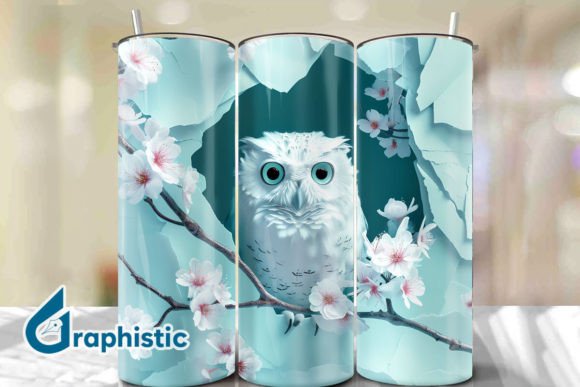Owl Floral Break Through Tumbler PNG21 Review
