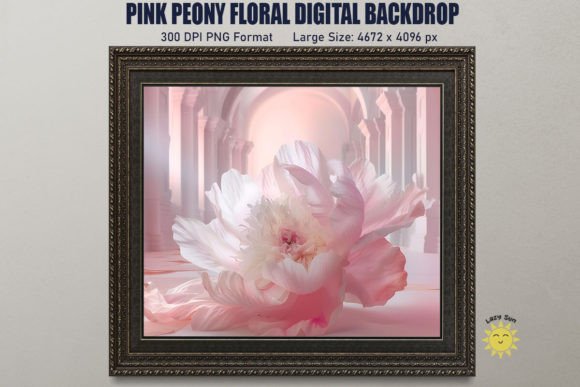 Pink Peony Floral Digital Backdrop Review
