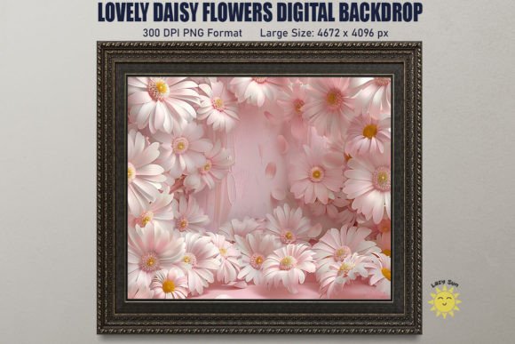 Review of Lovely Daisy Flowers Digital Backdrop