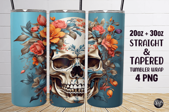 Skull with Spring Floral Tumbler Wrap Review