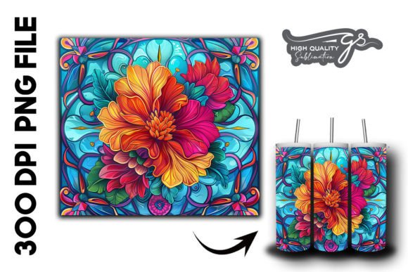 Stained Glass Floral Tumbler Wrap 30 Review