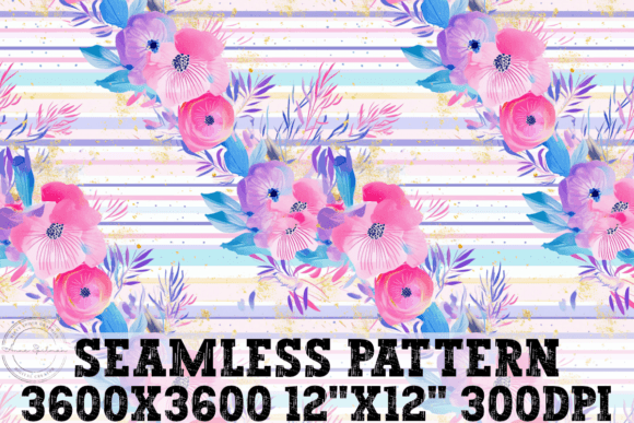 Tropical Floral Stripes Seamless Pattern Review