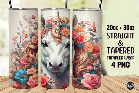 Unicorn with Spring Floral Tumbler Wrap Review