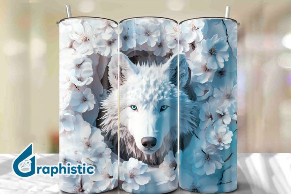 Valentine Wolf Floral Tumbler Wrap 32 Review